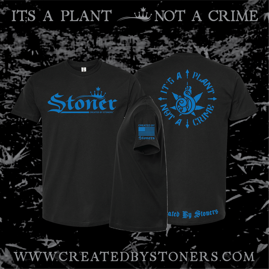 Core Stoner Tee - Black/Cyan