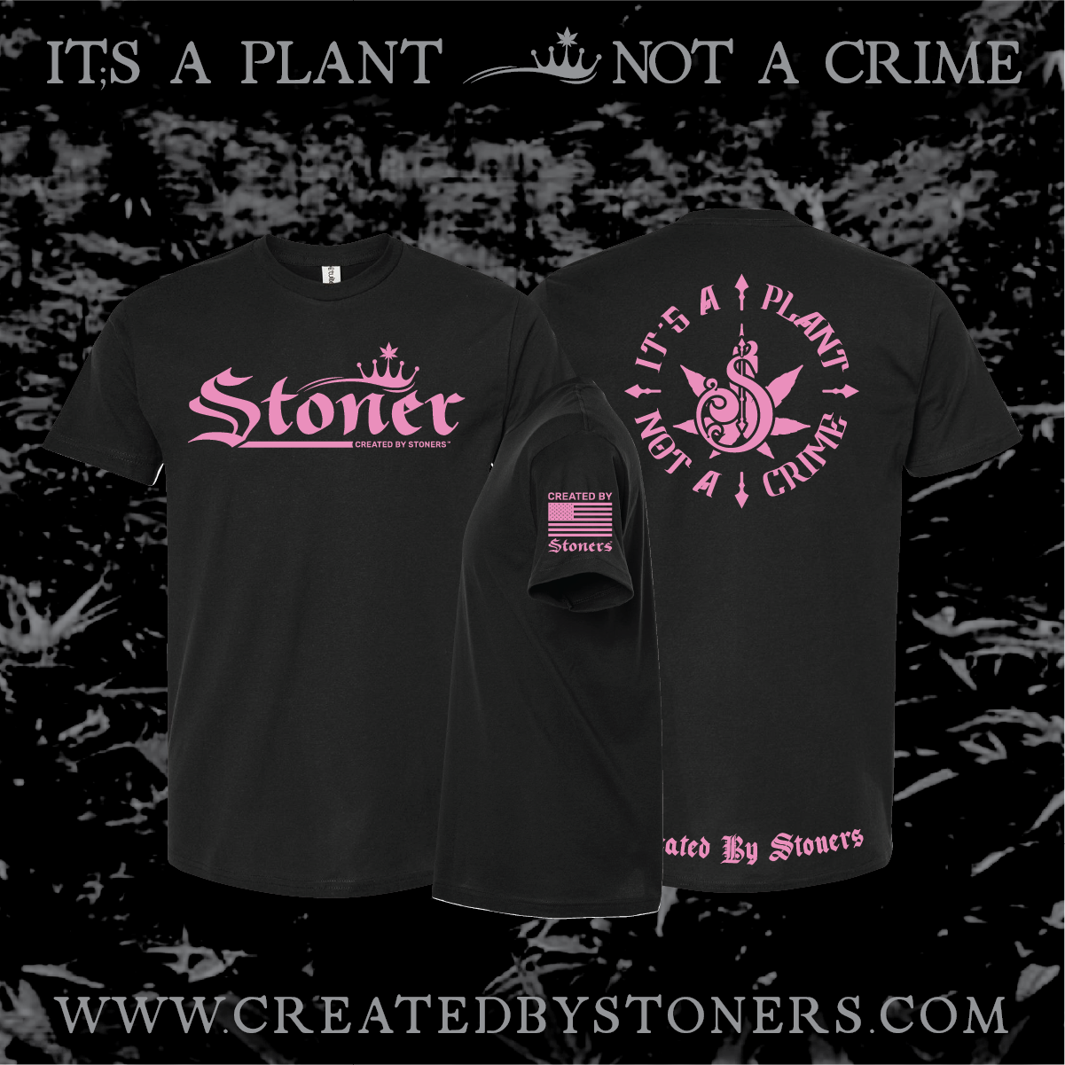 Core Stoner Tee - Black/Light Pink