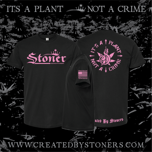 Core Stoner Tee - Black/Light Pink