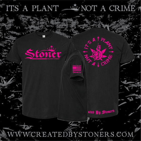 Core Stoner Tee - Black/Magenta