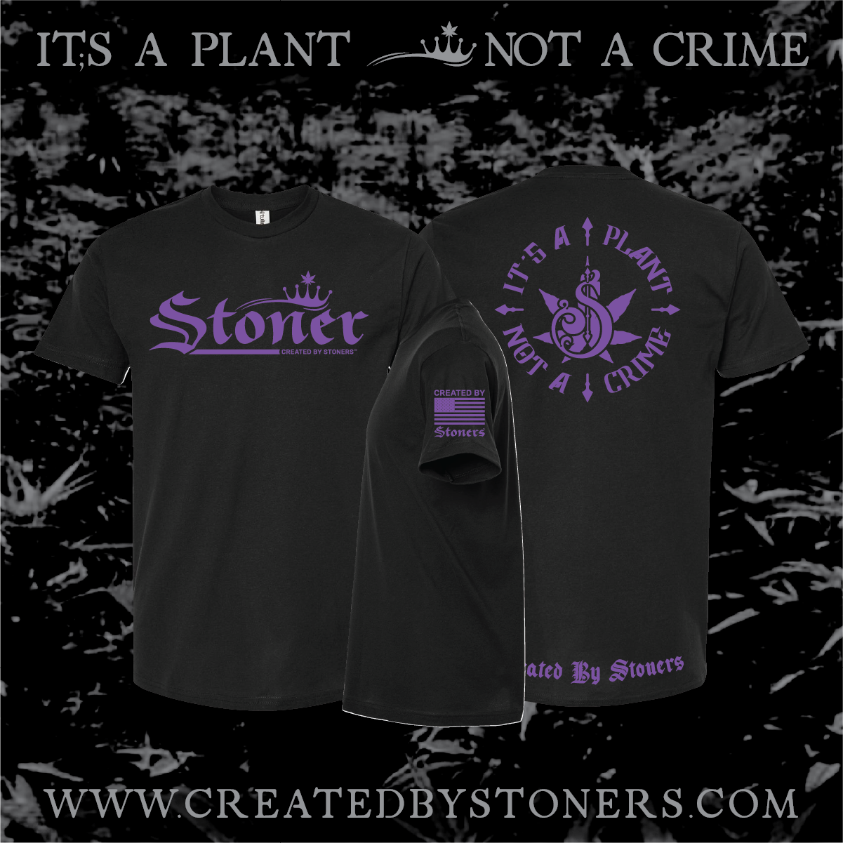 Core Stoner Tee - Black/Purple