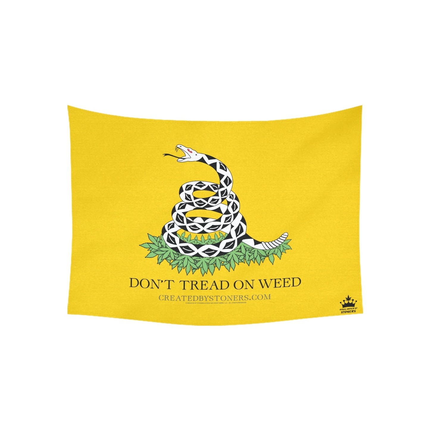 Don't Tread on Weed 40x30 Cotton Wall Tapestry - AnCap Gold