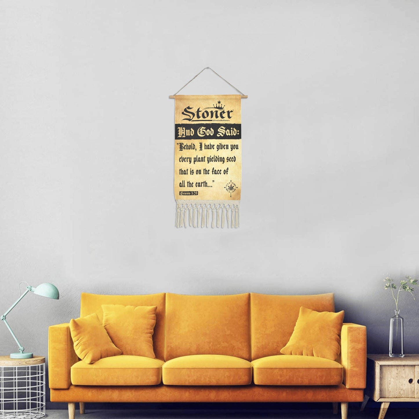 Genesis 1:29 Linen Hanging Scroll Linen Hanging Poster