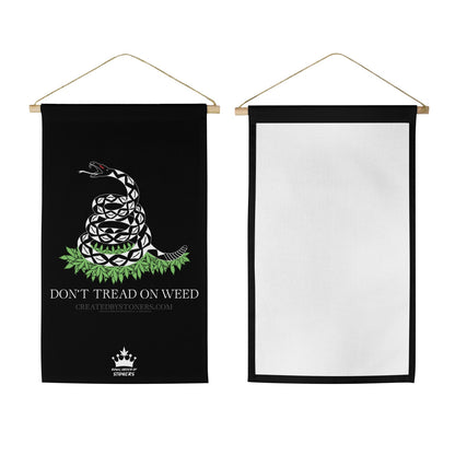 Don't Tread On Weed Linen Wall Poster - Black Linen Hanging Poster (without Fringe)