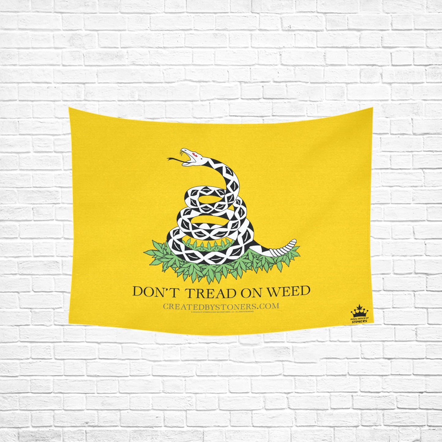 Don't Tread on Weed 40x30 Cotton Wall Tapestry - AnCap Gold