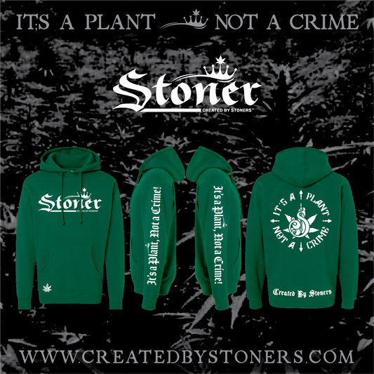 Core Stoner Logo Hoodie - Dark Green - Created By Stoners