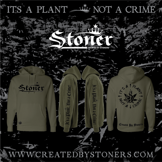 Core Stoner Logo Hoodie - Olive - Created By Stoners