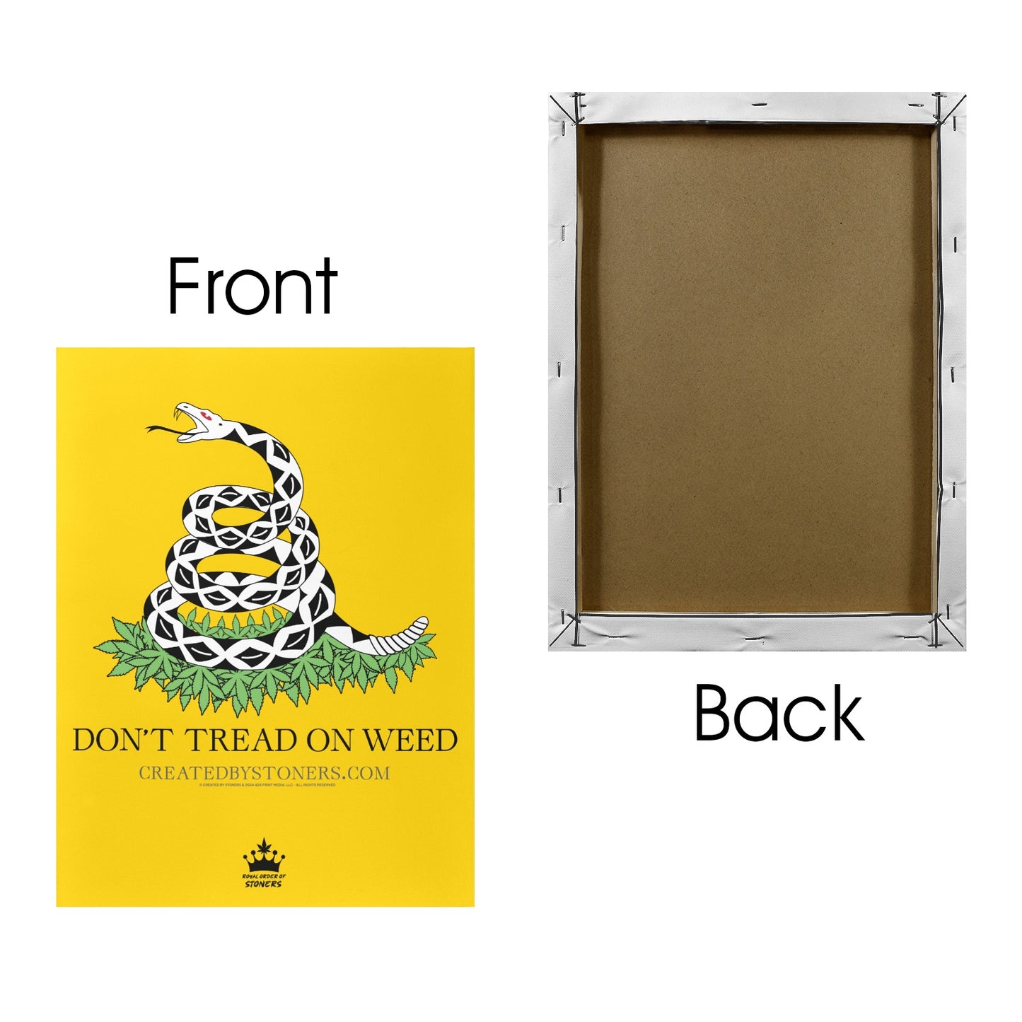 24x32 Don't Tread On Weed Mounted Canvas - Gold Frame Canvas Print 24"x32"