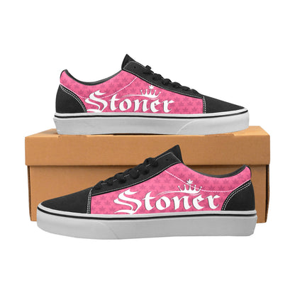 Stoner Chick Skate Shoes - Pink / White