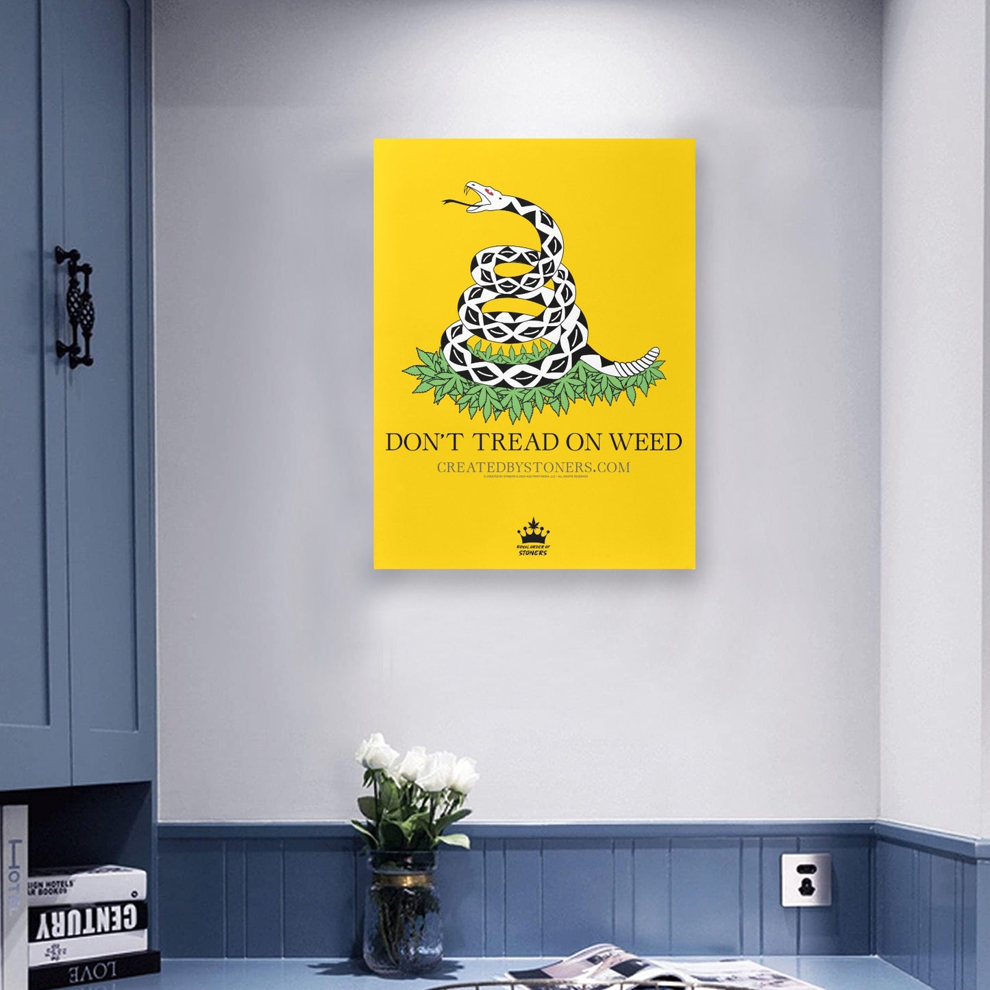 24x32 Don't Tread On Weed Mounted Canvas - Gold Frame Canvas Print 24"x32"